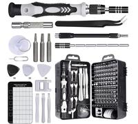 (Black Grey) 135 In 1 Precision Mechanic Screwdriver Tool Set And Opening Tool For Iphone, Pc, Laptop, Ipad, Tablet, Computer, Macbook, Glasses, Xbox, Watches, Cam