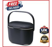 Black/Grey 2.5L Kitchen Compost Caddy with Inner Bucket and Carry Handle