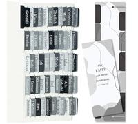 Black & Grey Bible Tabs for Men/Women/Kids, Laminated Catholic Bible Index Tabs, Bible Study Journaling Supplies, Large Print for Old and New Testament, with 19 Blanks, Tear-Resistant & Waterproof