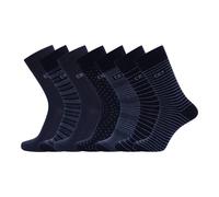 (BLACK/GREY/BLUE/STRIPE, One Size) CR7 Fashion Socks 7 Pack