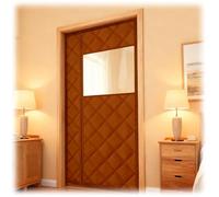 Black Grey Coffee Magnetic Thermal Insulated Door Curtain 31.5" X 80" 35.4" X 81" 59" X 86" Insulation Doors Cover Warm Partition Blanket to Keep Cold Air Out(Coffee,W150XH210CM)