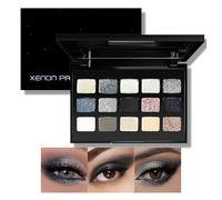 Black Grey Smokey Eyeshadow Palette, Matte Smoky Eye Shadow Palette, Shimmer High Pigmented Basic Black White Gray Shade Eye Makeup Palette