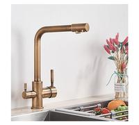 Black Grey Water Filter Kitchen Mixer Tap for Hot/Cold Drinking & Cooking Water Stylish & Functional Kitchen Sink Accessory,Antique Brass-A