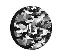 Black Grey White Camo Spare Tire Cover Personalized Wheel Covers Weatherproof Wheel Protectors Universal Fit for Truck SUV Trailer Camping Rv Tire Covers