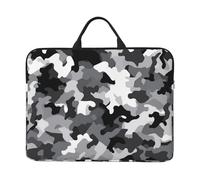 Black Grey White Camouflage Printed 14 Inch Laptop Sleeve Case with Handle Portable Computer case Laptop Bag with Zipper