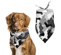 Black Grey White Parttern Dog Bandana Triangle Dog Scarf Washable Polyester Dog Bibs Cute Pet Bandana for Medium Large Dogs Puppy and Cats