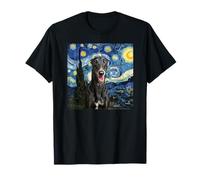 Black Greyhound Starry Night Dog Lover Gift T-Shirt