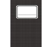 Black Grid Paper Notebook: Black 100pg. small square grid paper notebook for science, math, and planning.