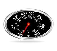 Black Grill Lid Thermometer Heat Indicator Replacement for Grill Master Nexgrill 720-0697, 720-0737, BBQ Temperature Gauge for Nexgrill 720-0830H, 720-0888 Outdoor Cooking Tools and Accessories