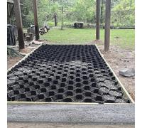 Black Ground Grid - Scalable & Foldable, High-Strength Gravel for Retaining Walls, Driveways, Roadbed Engineering, Gardens & Farms