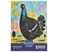 Black Grouse Jigsaw Puzzle for Adults 1000 Piece Perfect for Relaxation Animal Challenging Games Puzzle Educational 100% Recycled Cardboard 38x26cm/1000pcs