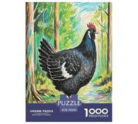 Black Grouse Jigsaw Puzzle for Adults 1000 Piece Premium Box Packaging Animal Challenging Games Brainteasing 100% Recycled Cardboard 70x50cm/1000pcs