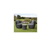 (Black) GSD Rattan Wicker Bottle Shape Bistro Patio Set