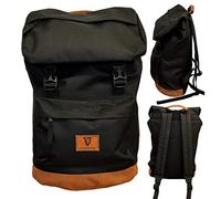 Black Guinness Backpack With Brown Suede Base