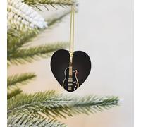 Black Guitar Birthday Decorations, Heart Shaped Ceramic Ornaments, Christmas Tree Hanging Decorations, Home Decor.