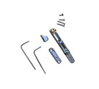 Black Guitar Bridge Part Set Including Various Component for Simple Installation on Single Coil Guitars Bridge Replacement