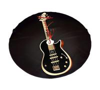 Black Guitar Christmas Tree Skirt 36" Fashion Holiday Accessories Suitable for Halloween and Christmas