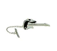 Black Guitar Music Instrument Tie Tac