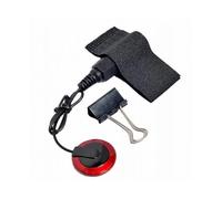Black Guitar Pickup with 1/4 Inch Jack, Clip and 10 Inch Cable | Self Adhesive Hook and Loop, Double Sided Tape, for Studio Recording and Rehearsal Practice