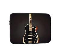 Black Guitar Shockproof Laptop Sleeve - Slim & Lightweight Notebook Case For Ipad & More (10"-17")