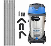 Black Gutter Vacuum Kit + 4K Camera, 3000W 100L Wet & Dry Vac, 7.5m Poles | Live view on your phone | Triple motor | Clears from ground level, no ladders | Jubilee clips + driver