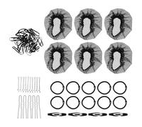 Black Hair Bun Shaper Set with Elastic Bands, Hairpins and Nets | Fabric Mesh Design, Fine Woven Holes, for Ballet and Figure Skating Practice, Quick Styling