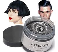 Black Hair Color Wax Temporary Modeling Natural Color Hair Dye Wax Unisex One-time Hairstyle Cream Styling Wax for Party Cosplay Halloween Masquerade