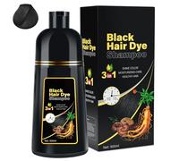 Black Hair Dye Shampoo, 10pcs hair dye shampoo 3 in 1, Natural Herbal Dye Shampoo for Grey Hair Coverage Hair Color Shampoo for Women and Men