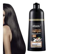 Black Hair Dye Shampoo For Natural Hair, 500ml Instant Black Hair Shampoo Hair Dye Shampoo For Men Women Black Color, Mild Plant Formula, Hair Dye Shampoo Natural Black Hair Color Shampoo