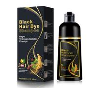 Black Hair Shampoo 3 in 1, Instant Hair Color Shampoo for Gray Hairs Coverage for Women & Men, 500ML Color Shampoos Lasts 30 Days with Herbal Ingredient