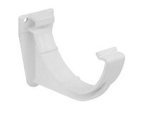 Black Half 112mm Round Plastic UPVC Guttering 68mm Downpipes Rainwater Fittings (Fiscia Bracket Half Round White)