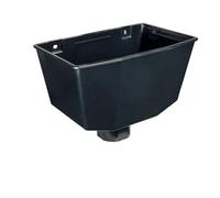 Black Half 112mm Round Plastic UPVC Guttering 68mm Downpipes Rainwater Fittings (Hopper)