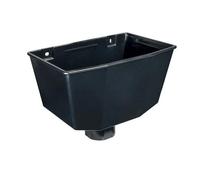 Black Half 112mm Round Plastic UPVC Guttering 68mm Downpipes Rainwater Fittings (Hopper)