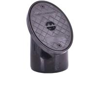 Black Half 112mm Round Plastic UPVC Guttering 68mm Downpipes Rainwater Fittings (Rodding Eye)