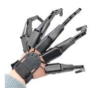 Black Halloween Flexible Finger Extensions | Articulated Hands with Bone Skeleton Claws | Scary Fake Fingers for Witch and Ghost Costumes | Great for Halloween Parties and Events co, multi-coloured,