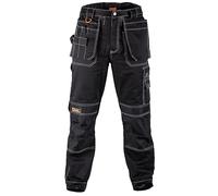 Black Hammer Lightweight Work Trousers for Men Cargo Pants with Knee Pad Pockets Construction Zilla Black (36W / 33L)