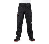 Black Hammer Mens Combat Work Trousers Cargo Pants Multi Pockets Joggers Reinforced Seams Tradesman Black (36W / 33L)