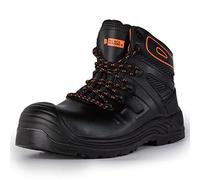Black Hammer Mens Composite Lightweight Safety Boots | Non Metal Toe Protection with midsole Comfortable Non Slip Shoes for Work and Safety S3 SRC 6650 (12 UK)