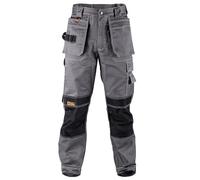 Black Hammer Men's Durable Lightweight Work Trousers Safety Cargo Pants for Men with Knee Pad & Multiple Pockets Professional Workwear for All Jobs Zilla Graphite (44W / 33L)