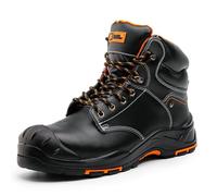 Black Hammer Mens Leather Safety Boots S3 SRC HRO Steel Toe Cap Work Shoes Ankle Hiking 9972 (13 UK)
