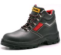 Black Hammer Mens Safety Boots Leather S3 SRC Black Steel Toe Cap Work Shoes Ankle 5993 (12 UK)