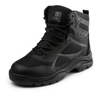 Black Hammer Men's Safety Boots Steel Toe Cap Midsole Protection Lightweight Water-Resistant Ideal for Trade Warehouse Hiker Work Professional Shoes Pro-Tech S3 SRC (9 UK)