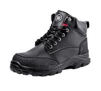 Black Hammer Mens Safety Boots Steel Toe Cap S3 SRC Work Shoes Ankle Leather 7700 (6 UK) Black