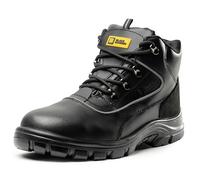 Black Hammer Mens Safety Boots Steel Toe Cap S3 SRC Work Shoes Ankle Leather 7752 (12 UK)