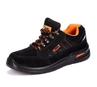 Black Hammer Mens Safety Boots Steel Toe Cap Work Shoes Ankle Trainers Hiker Protective Mid Sole S1P SRC 9952 (10 UK) Black
