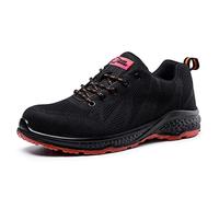 Black Hammer Men's Safety Trainers - Lightweight & Breathable with Non-Slip Long lasting Soles Steel Toe Cap & Robust Midsole Anti-Static Work Shoes Designed for Style and Comfort S1P SRC 2292 (13 UK)