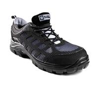 Black Hammer Mens Safety Trainers Non Metal Free Waterproof Composite Toe Cap with Midsole Protection Non Metallic Work Shoes Hiker Airports 8007 S3 SRC (4 UK, Grey)