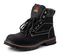Black Hammer Men's Safety Work Boots Shoes Steel Toe Cap & Midsole Protection Water Resistant Utility & Trekking Footwear Perfect for Warehouse & Everyday Jobs Rubber Outsole 2600 S3 SRC Black (13 UK)