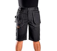 Black Hammer Mens Work Shorts Multi Pockets Cargo Heavy Duty Triple Stitched Reinforcing Stress Points Pants Venom Workwear Trade (44W) Black
