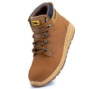 Black Hammer Mens Work Tan Safety Boots Steel Toe Cap Durable and Comfortable Safety Boots for Men Ideal for Warehouse Industrial and Outdoor Work George (5 UK)
